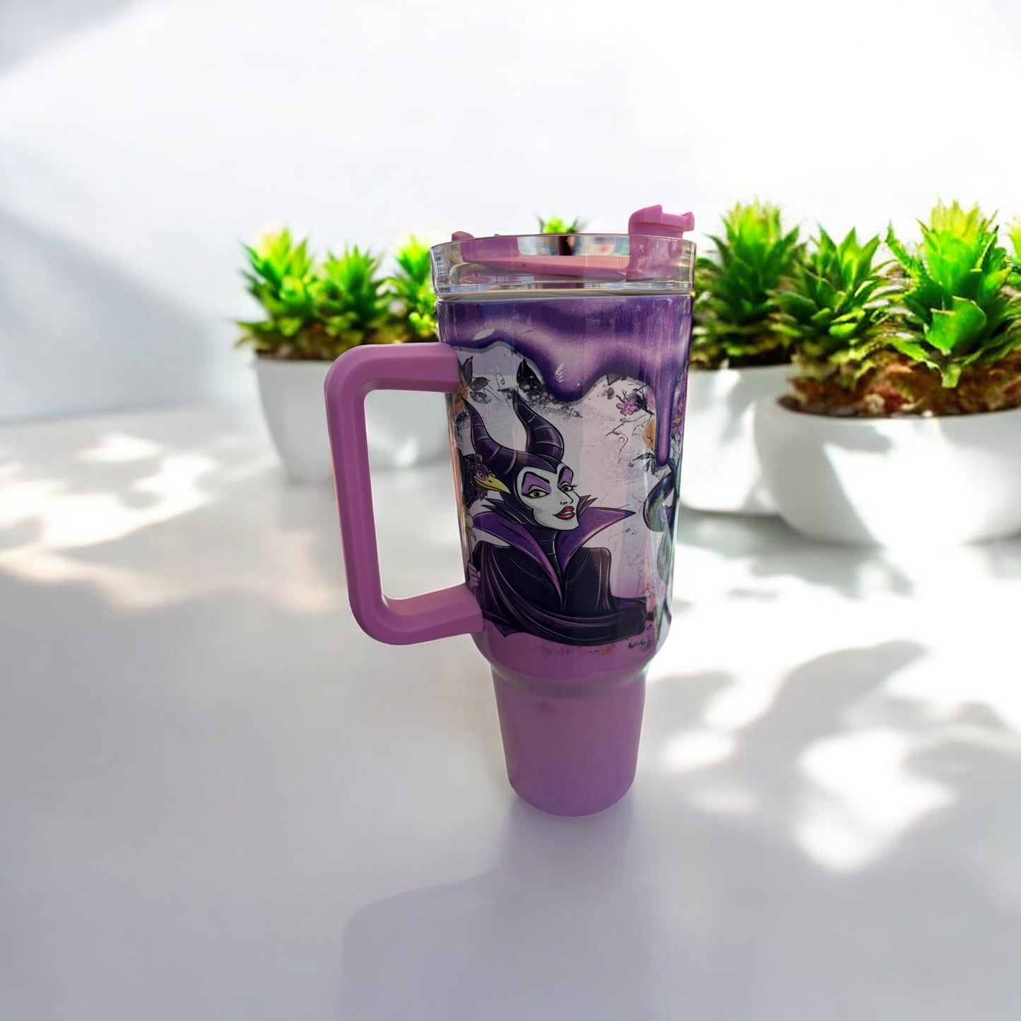 40 oz Tumbler Disney Villains Purple/White