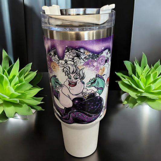 40 oz Tumbler Disney Villains White